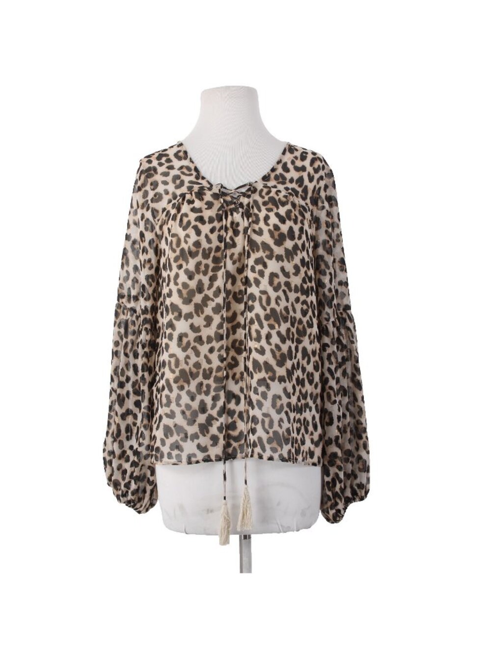 Fate Top Sz S Brown Black Gold Metallic Animal Print Peplum Poly Lurex Top